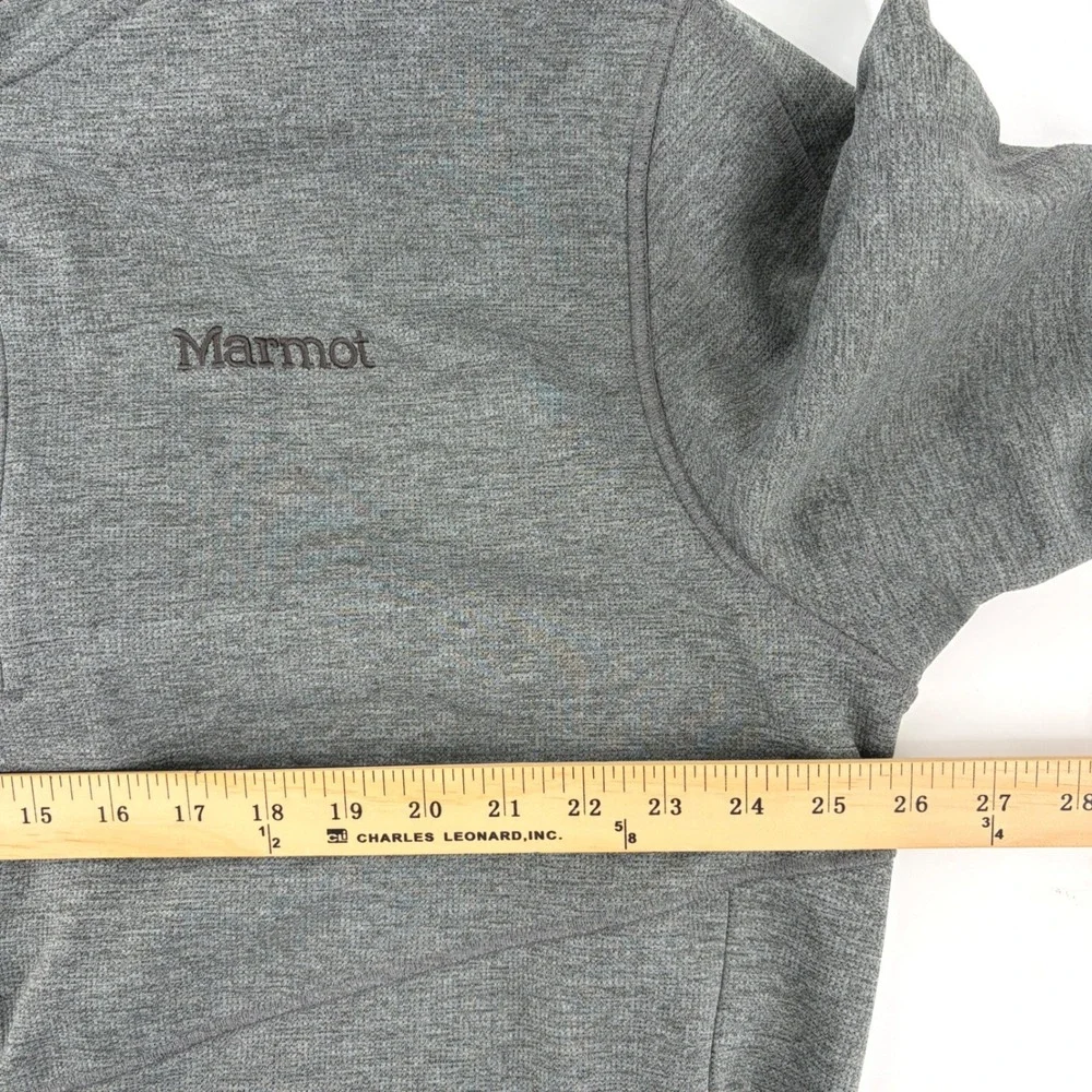 Marmot Jacket Mens 2XL Fleece Full Zip Hoodie Gray Pockets Gorpcore Big Tall